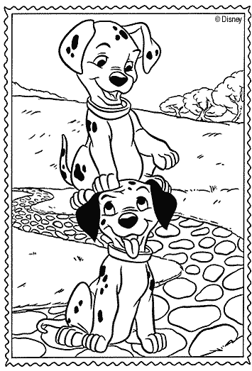 101 dalmatians coloring page 02