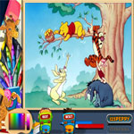 pooh-and-friends-with-honey-online-coloring-page-150x150